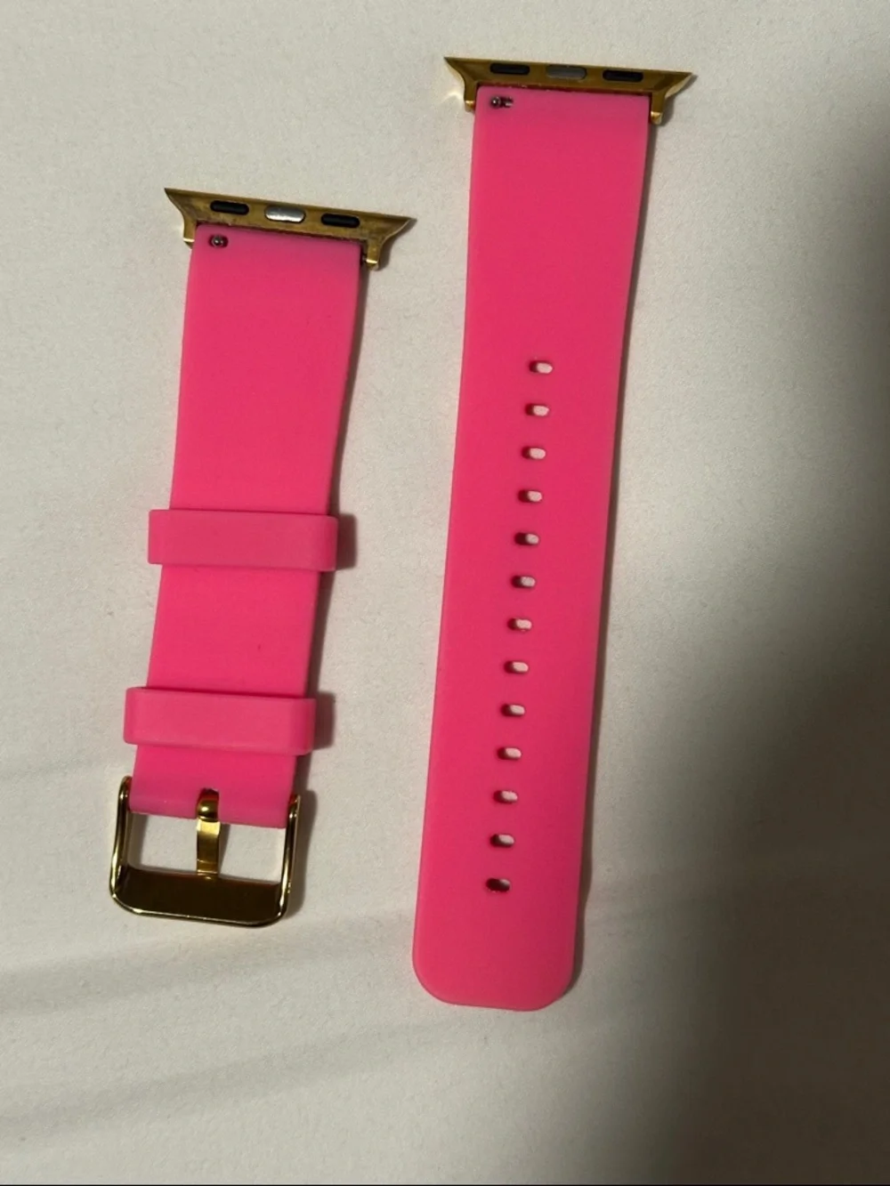 Lilly Pulitzer Pink Floral Pattern Apple Watch Band with Gold Hardware